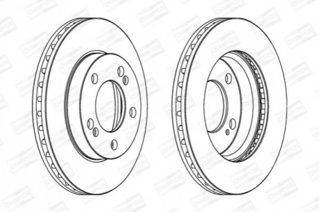 562785CH CHAMPION CHAMPION SSANGYONG Диск тормозной передн.Actyon,Kyron,Rexton
