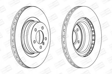 563022CH-1 CHAMPION CHAMPION LANDROVER Диск тормозной передн.Range Rover III 05-