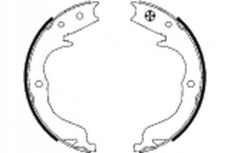 8DA 355 050-041 HELLA HELLA MITSUBISHI Колодки ручного торм.Grandis, Outlander 07-