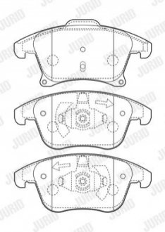 573674J Jurid JURID FORD Колодлки торм. пер. Mondeo 14-, Galaxy, S-Max 15-