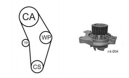 WPK-9274R01 AIRTEX AIRTEX К-кт. ГРМ. (помпа + ремень + ролик) VW LT, T4 2.5 TDI
