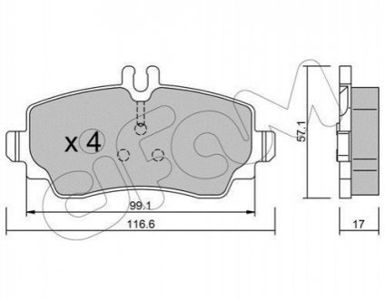 822-310-0 CIFAM CIFAM DB Тормозные колодки перед. A-klasse W168 97-04, Vaneo