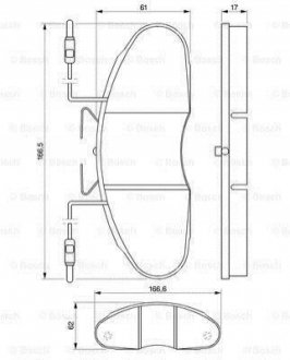 0986424080 BOSCH BOSCH Колодки тормозные передние RENAULT Messenger B 120.35