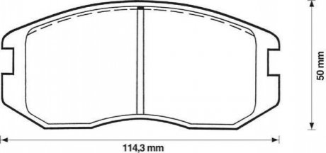 572375J Jurid JURID MITSUBISHI Тормозные колодки передние Colt,Lancer 88-