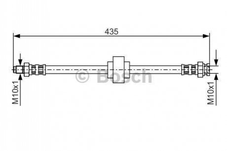 1987476521 BOSCH BOSCH CITROEN Шланг тормозной пер.Visa, PEUGEOT 205/309/505