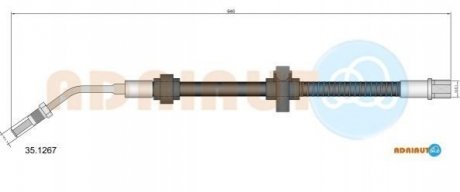 35.1267 ADRIAUTO ADRIAUTO PEUGEOT Шланг тормозной зад. прав. 407, Citroen C5