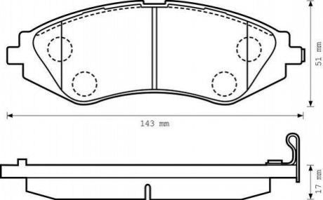 572408J Jurid JURID CHEVROLET Тормозные колодки передн.Lacetti, Epica 2.0