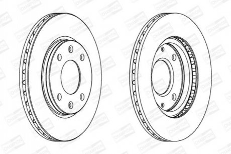 561409CH CHAMPION CHAMPION PEUGEOT Диск тормозной передний 206 98- (247*20,5)