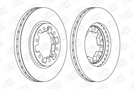 561523CH CHAMPION CHAMPION NISSAN Диск тормозной передн.Ford Maverick,Terrano