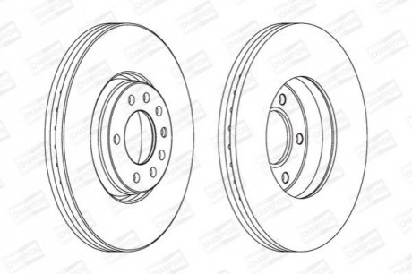 562240CH CHAMPION CHAMPION OPEL Диск тормозной передн.Astra G,H,Meriva,Zafira