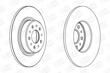 562275CH CHAMPION CHAMPION FIAT Диск тормозной задн. Alfa Romeo 156 (276*10)