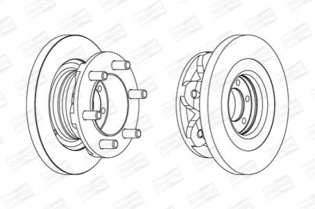 567118CH-1 CHAMPION CHAMPION FIAT Диск тормозной передн.Iveco Daily 35.10 96-99