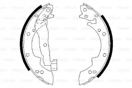 0986487076 BOSCH BOSCH Щеки тормозные задн. PEUGEOT 1,1-1,9 RENAULT 1,4-2,1