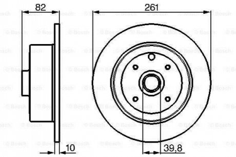 0986478328 BOSCH BOSCH OPEL Диск тормозной задний Kadett E,Vectra A 2.0 87-