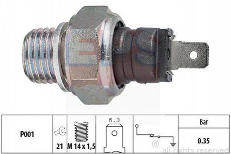 1.800.006 EPS EPS OPEL Датчик давл.масла OPEL VOLVO RENAULT PEUGEOT SAAB