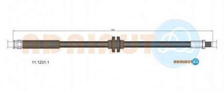 11.1231.1 ADRIAUTO ADRIAUTO FIAT Шланг торм. пер. Opel Corsa D,Fiorino, Linea