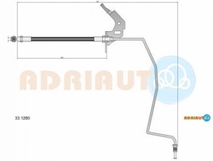 33.1280 ADRIAUTO ADRIAUTO OPEL Шланг тормозной зад. прав. Astra H (барабан)