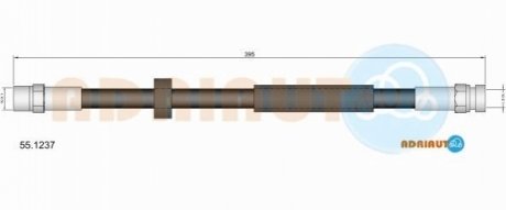 55.1237 ADRIAUTO ADRIAUTO VW Шланг тормозной задн. Sharan FORD Galaxy 96-06
