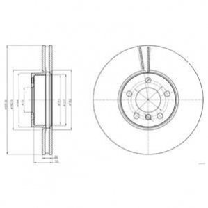 BG9061 Delphi DELPHI BMW Диск тормозной передн. X5 E70,X6 E71 xDrive 06-