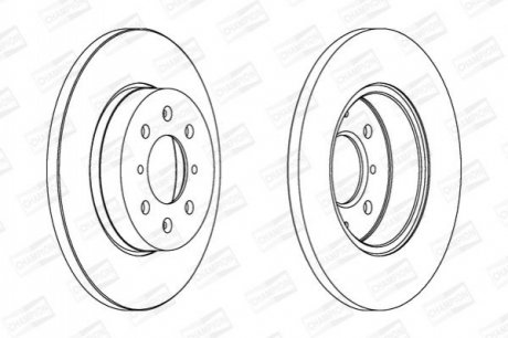 562082CH CHAMPION CHAMPION ROVER Диск тормозной передний 200,400 1.4/2.0 90-