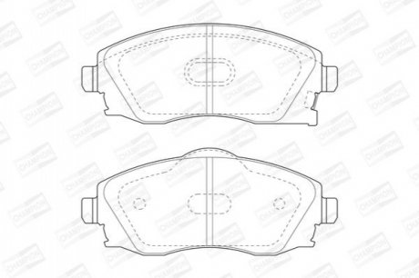 573011CH CHAMPION CHAMPION OPEL Тормозные колодки передн.Corsa C 1.0/1.8 00-