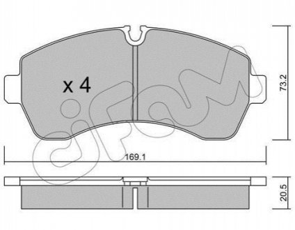 822-673-0 CIFAM CIFAM DB Тормозные колодки передн.Sprinter,VW Crafter 06-