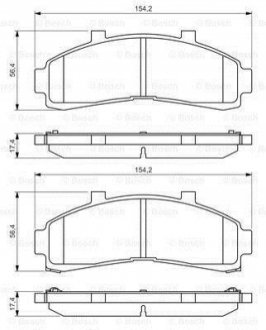 0986424656 BOSCH BOSCH FORD Колодки тормозные передні EXPLORER 4.0 V6 93-