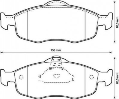 571832J Jurid JURID Колодки тормозные передн. MONDEO 1.6I,1.8I,2.0,1.8T