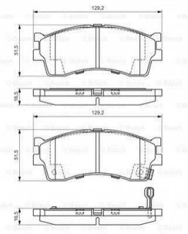 0986494146 BOSCH BOSCH KIA Колодки тормозные передние Cerato 04-, Rio -05.