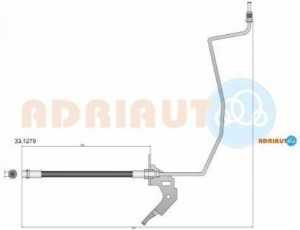 33.1279 ADRIAUTO ADRIAUTO OPEL Шланг тормозной зад. лев. Astra H (барабан)