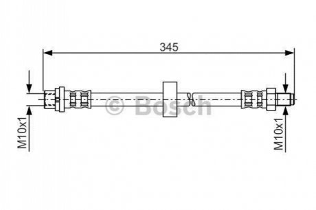 1987481168 BOSCH BOSCH FORD Шланг тормозной зад.Transit Connect 02- (диск)