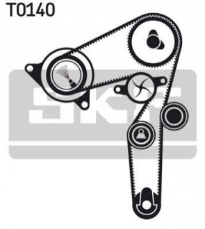 VKMC 02198 SKF SKF К-кт. ГРМ (рем.+2шт. ролика+помпа) FIAТ Doblo 1.9 D