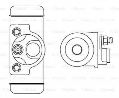 F026002344 BOSCH BOSCH CHRYSLER Колесный тормозной цилиндр Voyager III,Kia