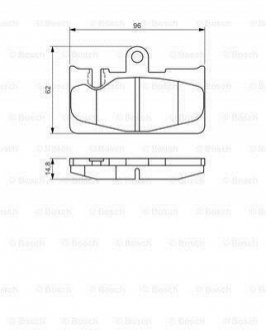 0986495139 BOSCH BOSCH TOYOTA Тормозные колодки задн.Lexus LS (FE) 430 00-