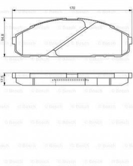 0986495171 BOSCH BOSCH NISSAN Тормозные колодки передн.Patrol GR I 4.2 88-