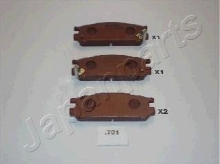 PP-701AF JAPANPARTS JAPANPARTS SUBARU Колодки торм. зад. Legacy, Impreza - 98