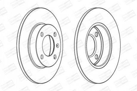 561087CH CHAMPION CHAMPION VW Диск тормозной передний Audi,VW,Seat (239*10)