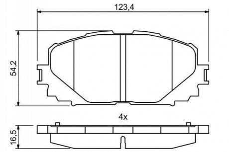 0986494770 BOSCH Гальмівні колодки дискові TOYOTA/LEXUS Yaris \'\'F