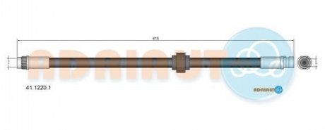 41.1220.1 ADRIAUTO ADRIAUTO RENAULT Шланг торм. зад. внутр. левый Kangoo -08