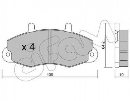 822-194-0 CIFAM CIFAM FORD Гальмівні колодки передні Transit 91- диск 14