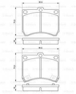 0986460974 BOSCH BOSCH MAZDA Тормозные колодки дисковые 323 89-94 1,8 16V