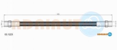 03.1223 ADRIAUTO ADRIAUTO AUDI Шланг тормозной прав. задний Audi 80 89-96