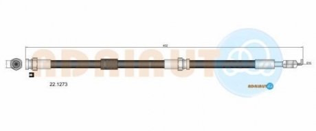 22.1273 ADRIAUTO ADRIAUTO MAZDA Тормозной шланг пер. 323 VI 98-, Premacy