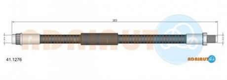 41.1276 ADRIAUTO ADRIAUTO RENAULT Шланг торм.задн.Opel Movano, Master 98-