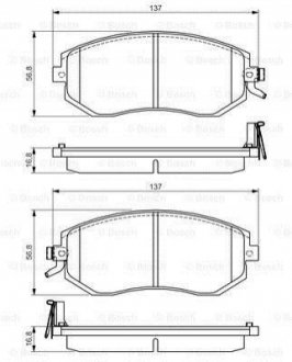 0986495125 BOSCH BOSCH SUBARU Колодки тормозные Forester 13-, Outback 09-