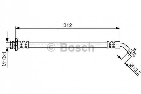 1987481839 BOSCH BOSCH Шланг тормозной задн. лев. NISSAN Pathfinder 04-12