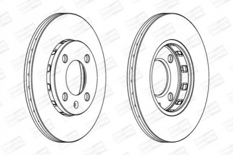 561981CH CHAMPION CHAMPION VW Диск тормозной вент.передний Polo 3/95-,Lupo