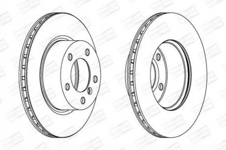 562317CH CHAMPION CHAMPION BMW Диск тормозной передний E81/E87/E88/E90 05-