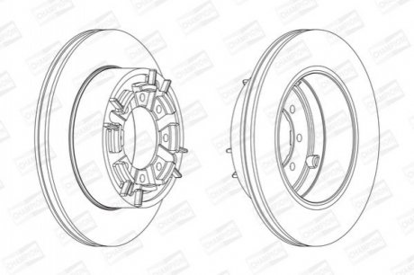 567128CH-1 CHAMPION CHAMPION FIAT Диск тормозной задн.Iveco Daily II,III 89-