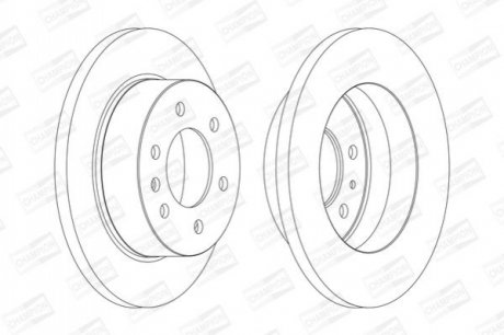 569137CH CHAMPION CHAMPION DB Диск гальмівний задн.Sprinter,VW Crafter 06-
